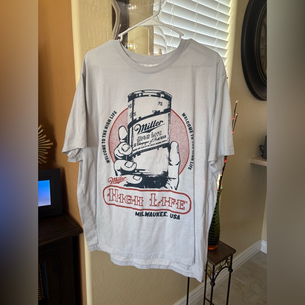 High Life White Grey Graphic Tee - Men's Shirt